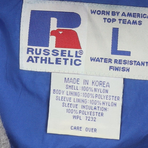 Russell Athletic Men's Blue L Water Resistant Sports Jacket