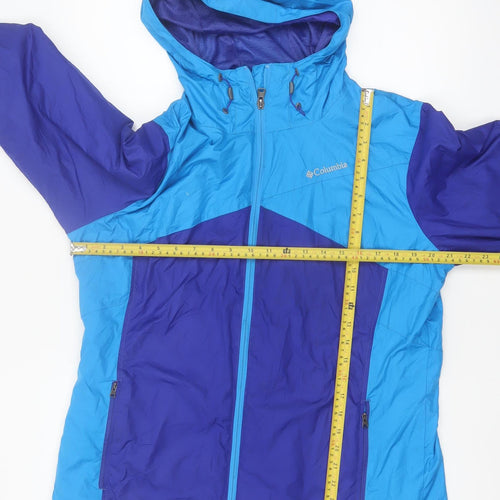 Columbia Women's Blue Waterproof Hooded Windbreaker Jacket XL