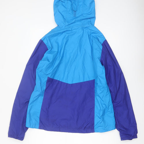 Columbia Women's Blue Waterproof Hooded Windbreaker Jacket XL