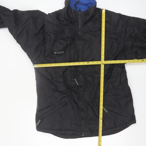Columbia Women Black M Puffer Jacket Winter Fleece Lined Outdoor