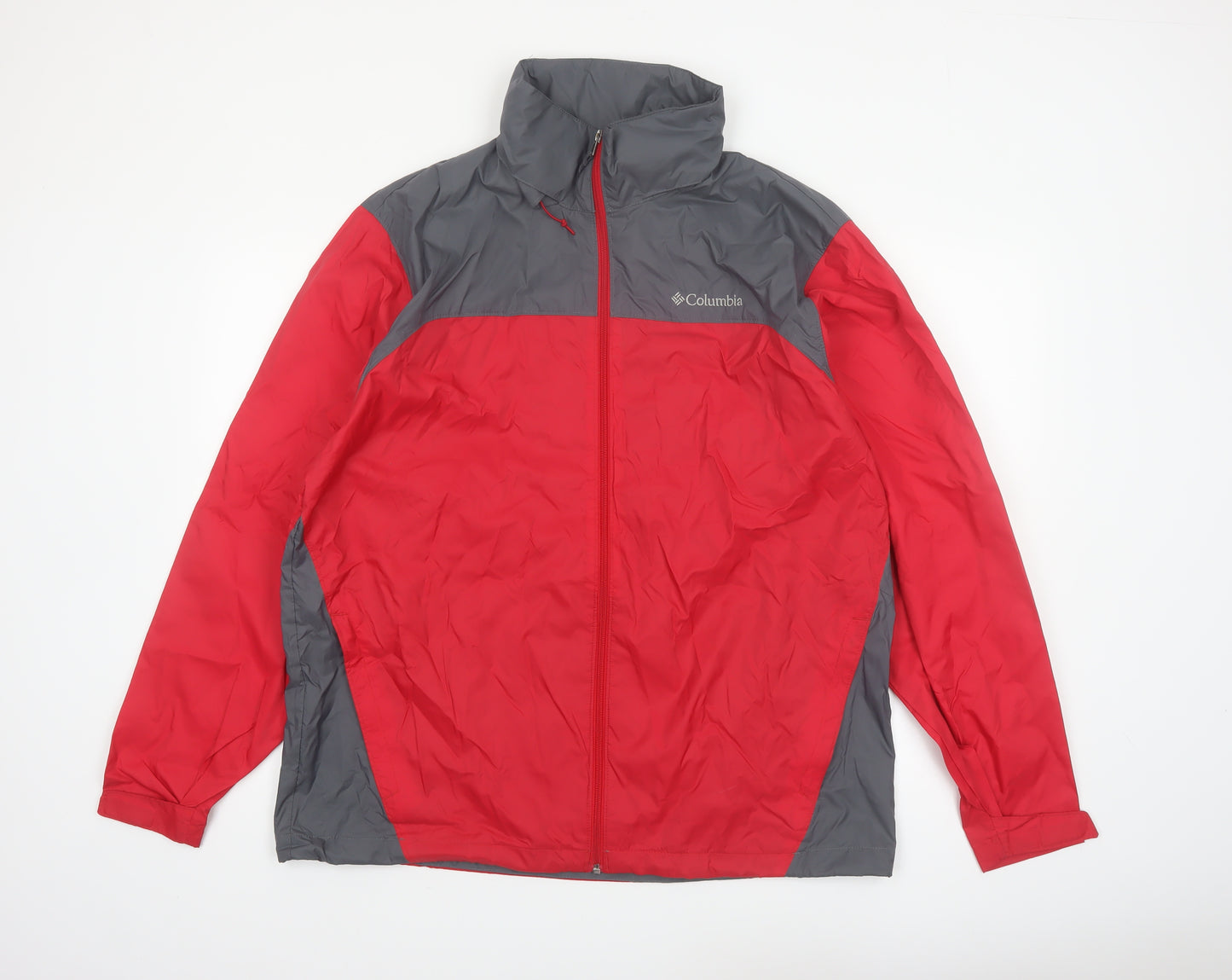 Columbia Men's Red Windbreaker Jacket L Lightweight Outdoor