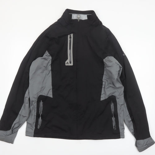 Adidas Men's Black Climaproof Golf Windbreaker Jacket L Waterproof