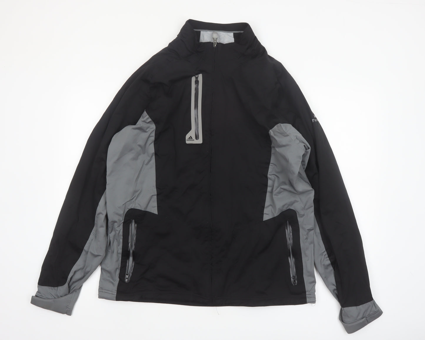 Adidas Men's Black Climaproof Golf Windbreaker Jacket L Waterproof