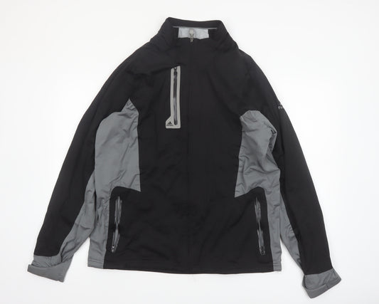 Adidas Men's Black Climaproof Golf Windbreaker Jacket L Waterproof