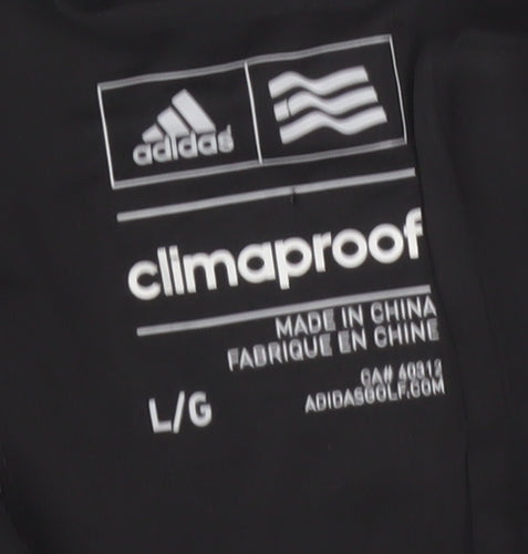 Adidas Men's Black Climaproof Golf Windbreaker Jacket L Waterproof