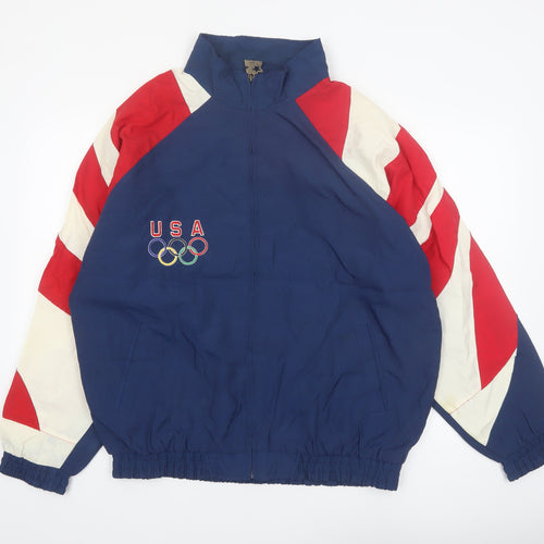 Starter Men’s Multicoloured USA Olympic Windbreaker Jacket L Nylon