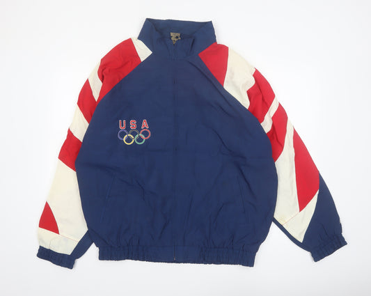 Starter Men’s Multicoloured USA Olympic Windbreaker Jacket L Nylon
