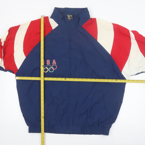 Starter Men’s Multicoloured USA Olympic Windbreaker Jacket L Nylon