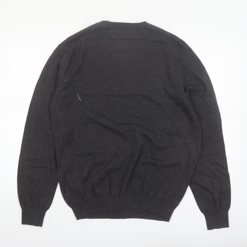 Perry Ellis Men's Grey Argyle Diamond Cotton Pullover Jumper M