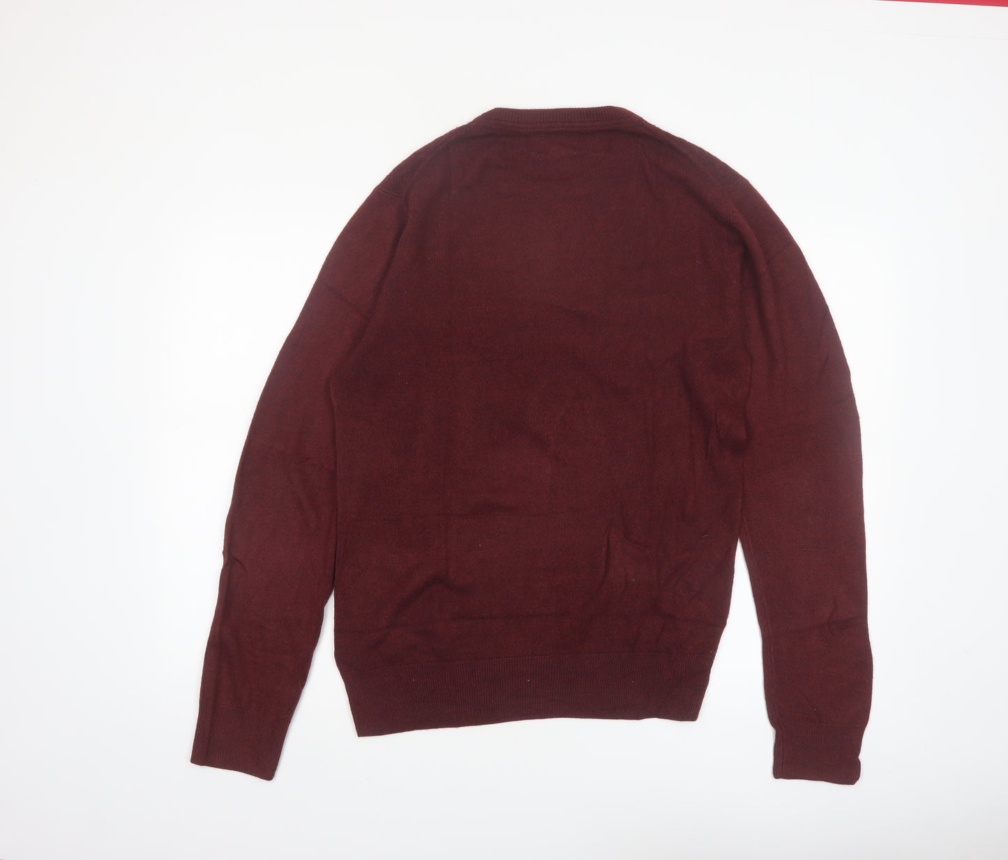Arnold Palmer Men's Red Cable-Knit Acrylic Pullover Jumper M