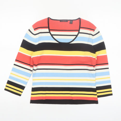 Cyrus Women's Multicoloured Striped Knit Pullover Jumper Size M