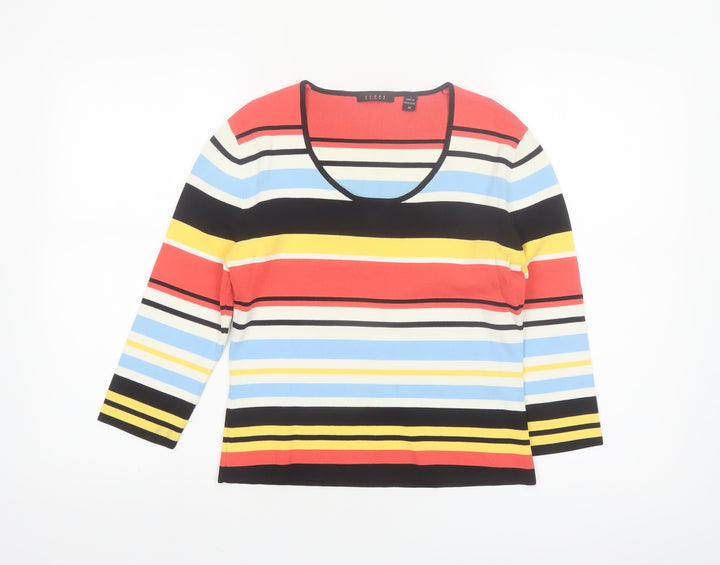 Cyrus Women's Multicoloured Striped Knit Pullover Jumper Size M