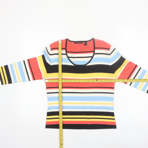Cyrus Women's Multicoloured Striped Knit Pullover Jumper Size M