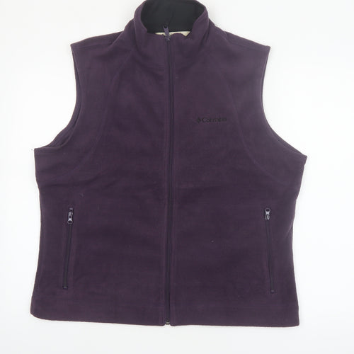 Columbia Women's Purple Fleece Zip Waistcoat XL Outdoor Bodywarmer