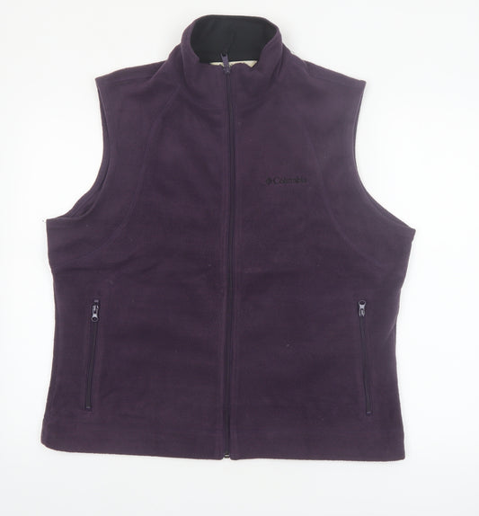 Columbia Women's Purple Fleece Zip Waistcoat XL Outdoor Bodywarmer