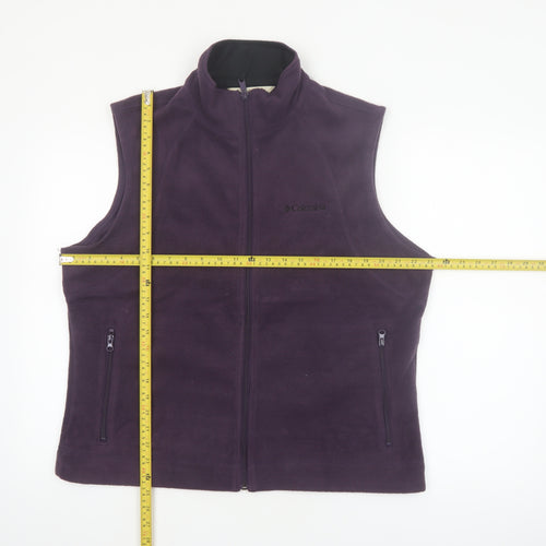 Columbia Women's Purple Fleece Zip Waistcoat XL Outdoor Bodywarmer