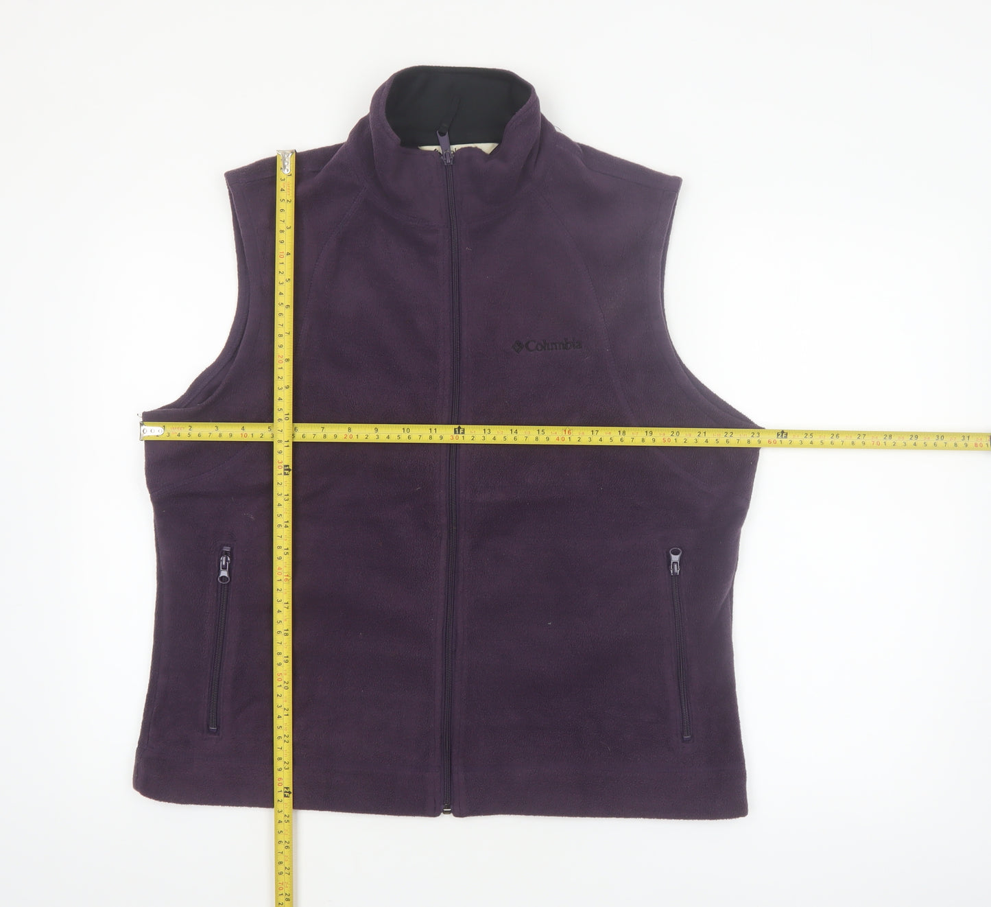 Columbia Women's Purple Fleece Zip Waistcoat XL Outdoor Bodywarmer