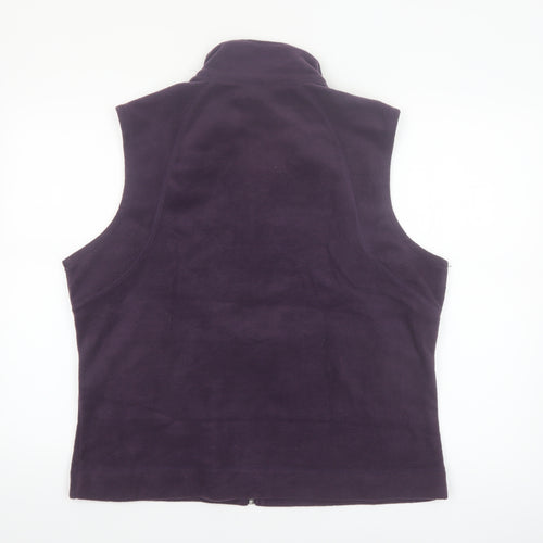 Columbia Women's Purple Fleece Zip Waistcoat XL Outdoor Bodywarmer