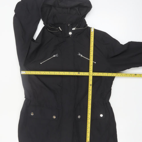 Style & Co. Women’s Black Hooded Mid-Length Anorak Jacket Size S