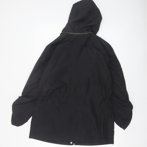 Style & Co. Women’s Black Hooded Mid-Length Anorak Jacket Size S