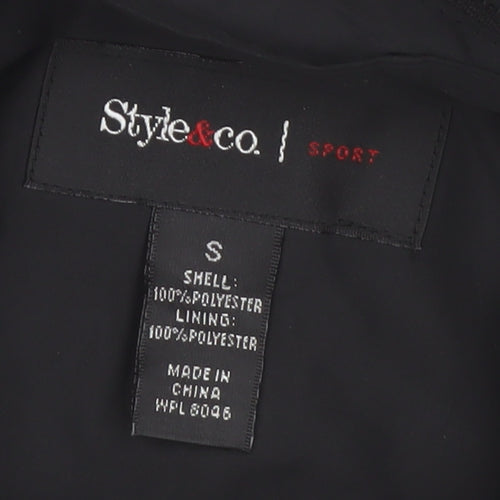 Style & Co. Women’s Black Hooded Mid-Length Anorak Jacket Size S