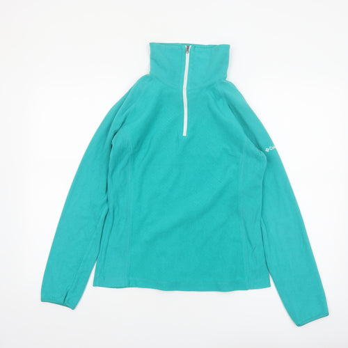 Columbia Women Teal Fleece 1/4 Zip Pullover Sweatshirt Size M