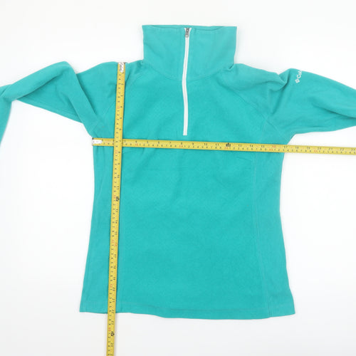 Columbia Women Teal Fleece 1/4 Zip Pullover Sweatshirt Size M