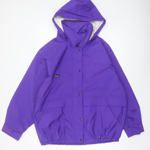 FarWest Unisex Adults Purple L Hooded Parka Jacket Water Resistant