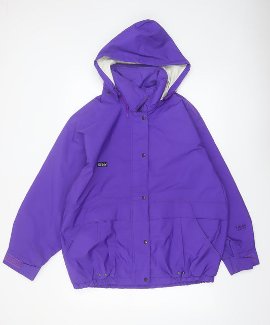 FarWest Unisex Adults Purple L Hooded Parka Jacket Water Resistant