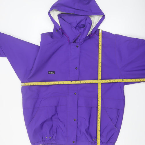 FarWest Unisex Adults Purple L Hooded Parka Jacket Water Resistant