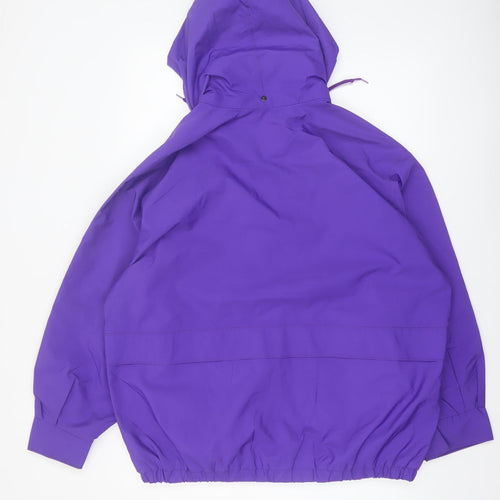 FarWest Unisex Adults Purple L Hooded Parka Jacket Water Resistant