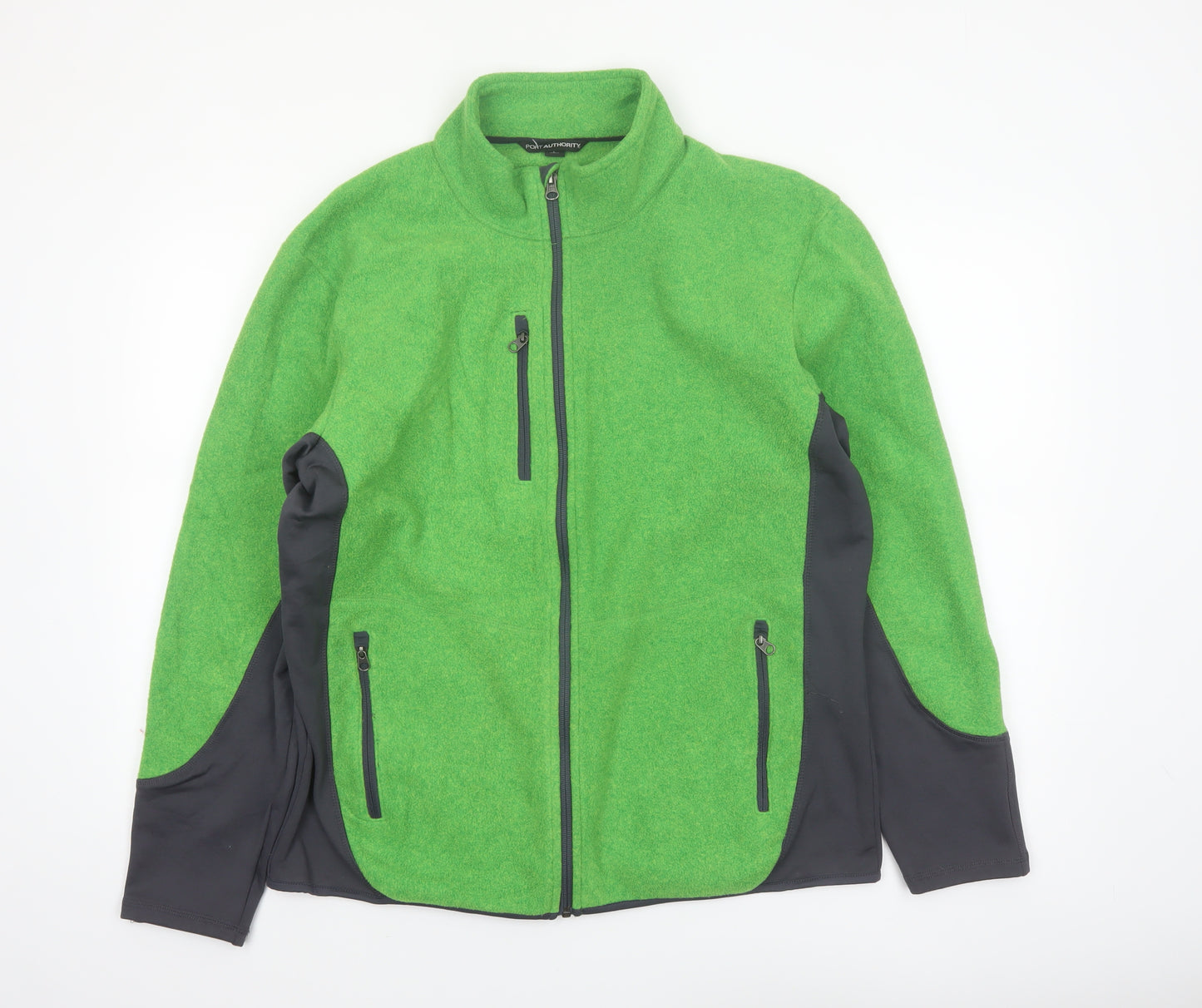 Port Authority Mens Green Soft Shell Fleece Jacket Size L