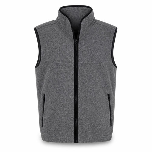 Eddie Bauer Men's Grey Fleece Bodywarmer Waistcoat L Zip Pockets Outdoor