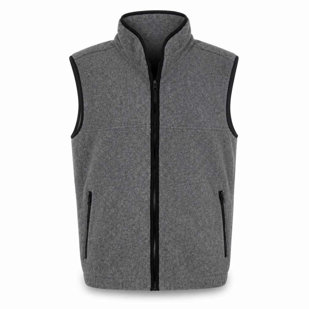 Eddie Bauer Men's Grey Fleece Bodywarmer Waistcoat L Zip Pockets Outdoor