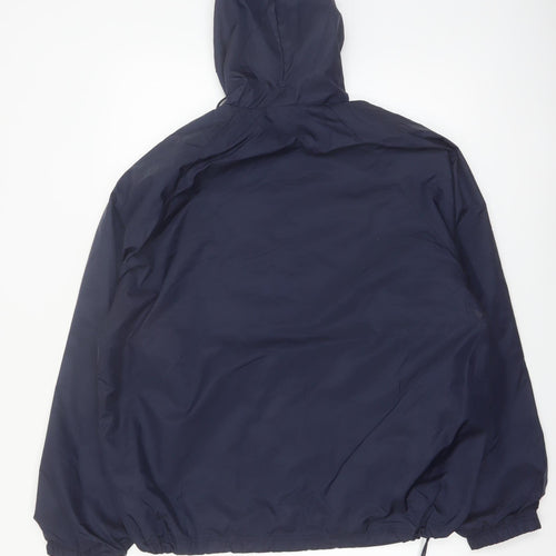 Charles River Apparel Men's Blue Hooded Anorak Jacket Size M