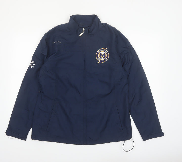 Kewl Men’s Blue Windbreaker Jacket L Sports Team Mississauga Hurricanes