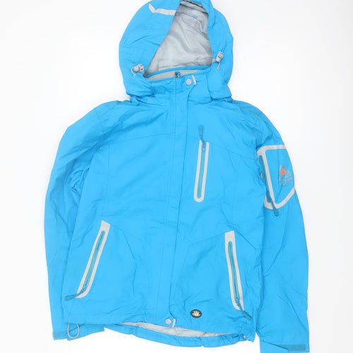 Wetskins Women's Blue Waterproof Ski Jacket Size S Hooded Winter Coat