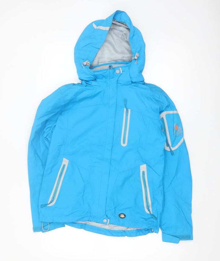 Wetskins Women's Blue Waterproof Ski Jacket Size S Hooded Winter Coat