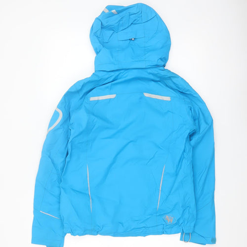 Wetskins Women's Blue Waterproof Ski Jacket Size S Hooded Winter Coat