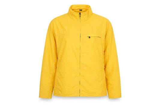 Front view of Dockers women’s yellow xl windbreaker lightweight jacket