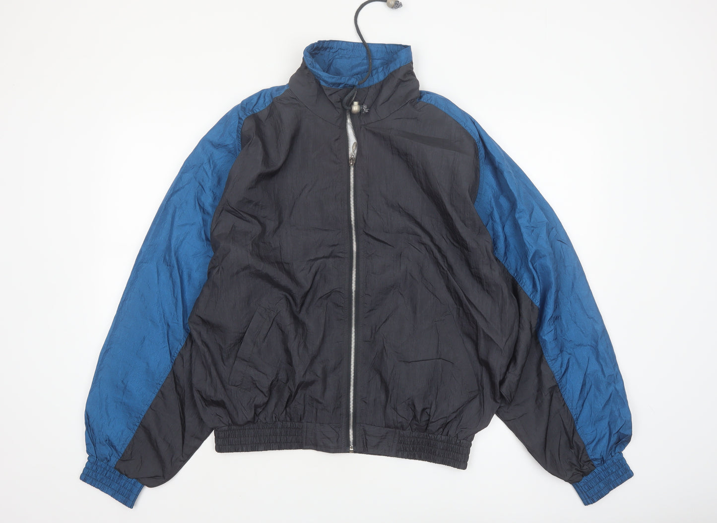 San Francisco Sport Men's Blue Black L 90s Windbreaker Jacket