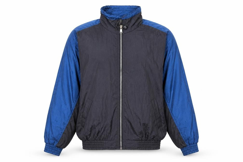 San Francisco Sport Men's Blue Black L 90s Windbreaker Jacket