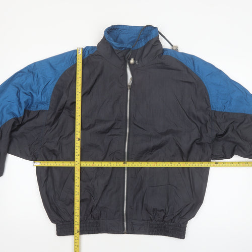 San Francisco Sport Men's Blue Black L 90s Windbreaker Jacket