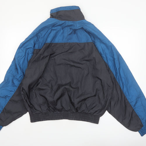 San Francisco Sport Men's Blue Black L 90s Windbreaker Jacket
