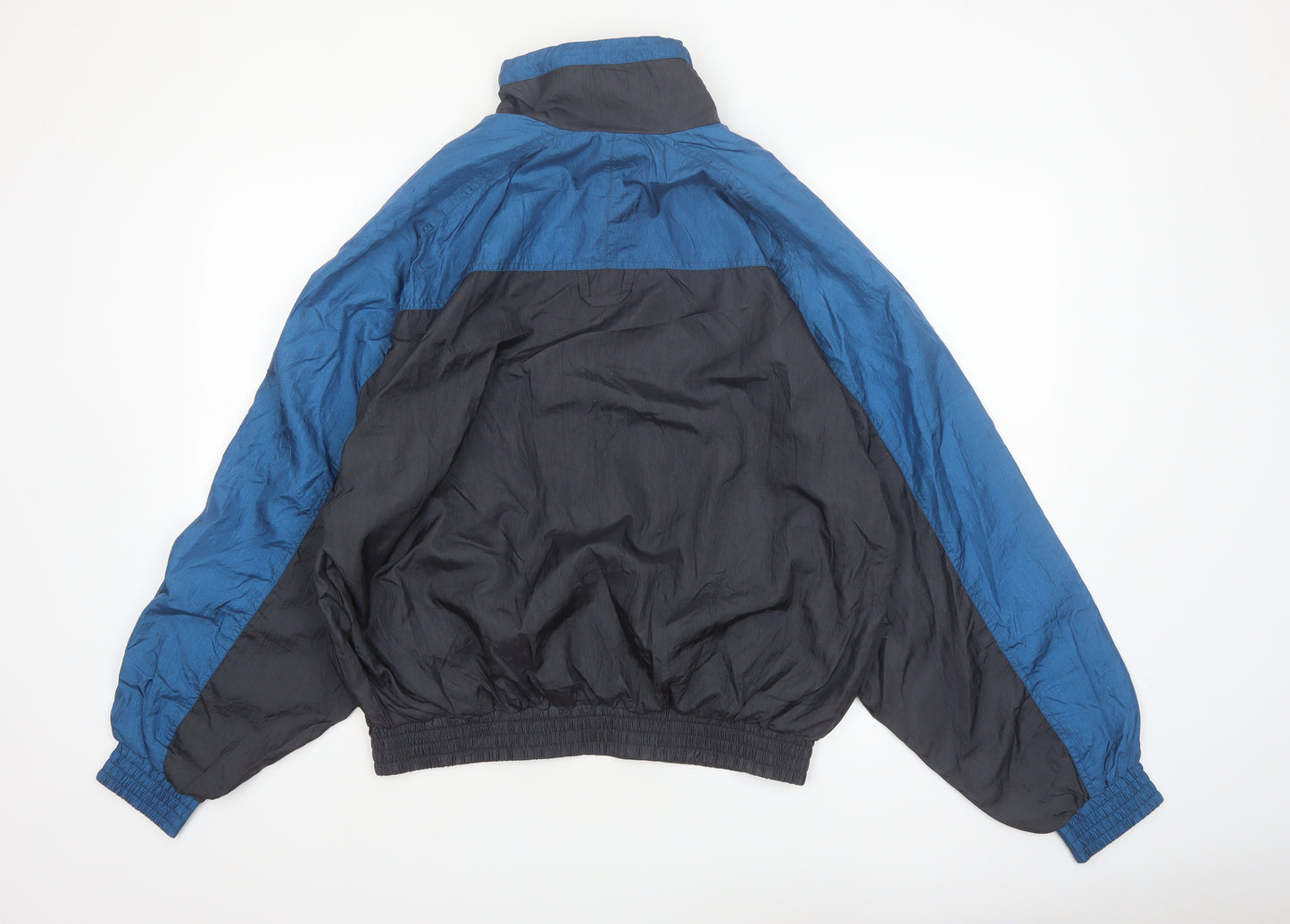 San Francisco Sport Men's Blue Black L 90s Windbreaker Jacket