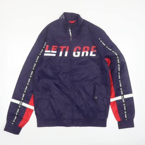 Le Tigre Men's Blue M Windbreaker Jacket Lightweight Casual
