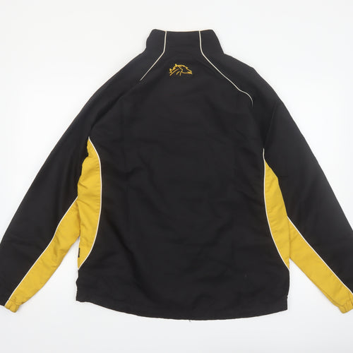 Landmark Men's Black Yellow Windbreaker Jacket Size S Polyester
