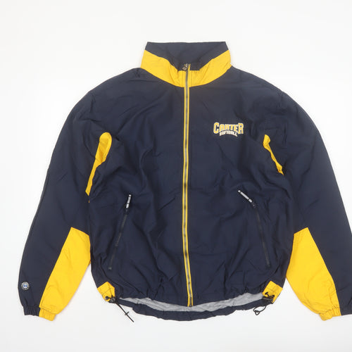 Holloway Men's Blue Yellow Windbreaker Jacket Medium Sports Full Zip