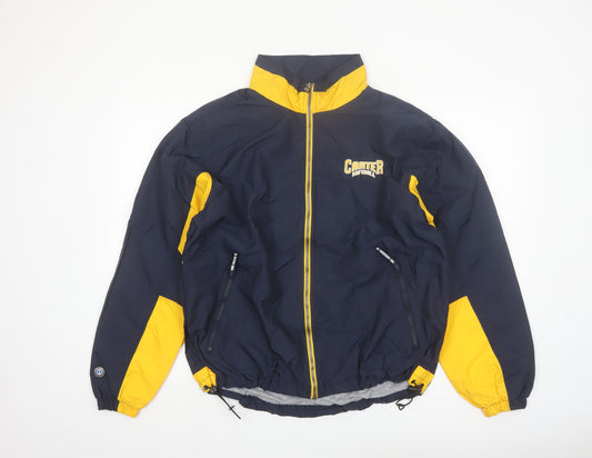 Holloway Men's Blue Yellow Windbreaker Jacket Medium Sports Full Zip
