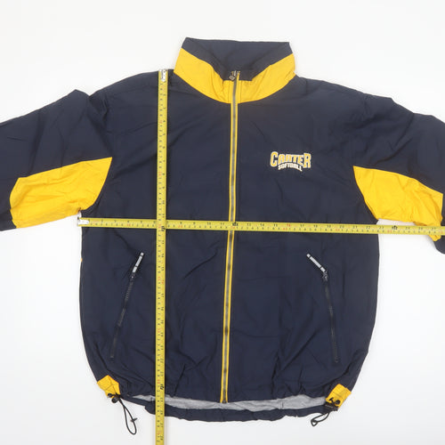 Holloway Men's Blue Yellow Windbreaker Jacket Medium Sports Full Zip